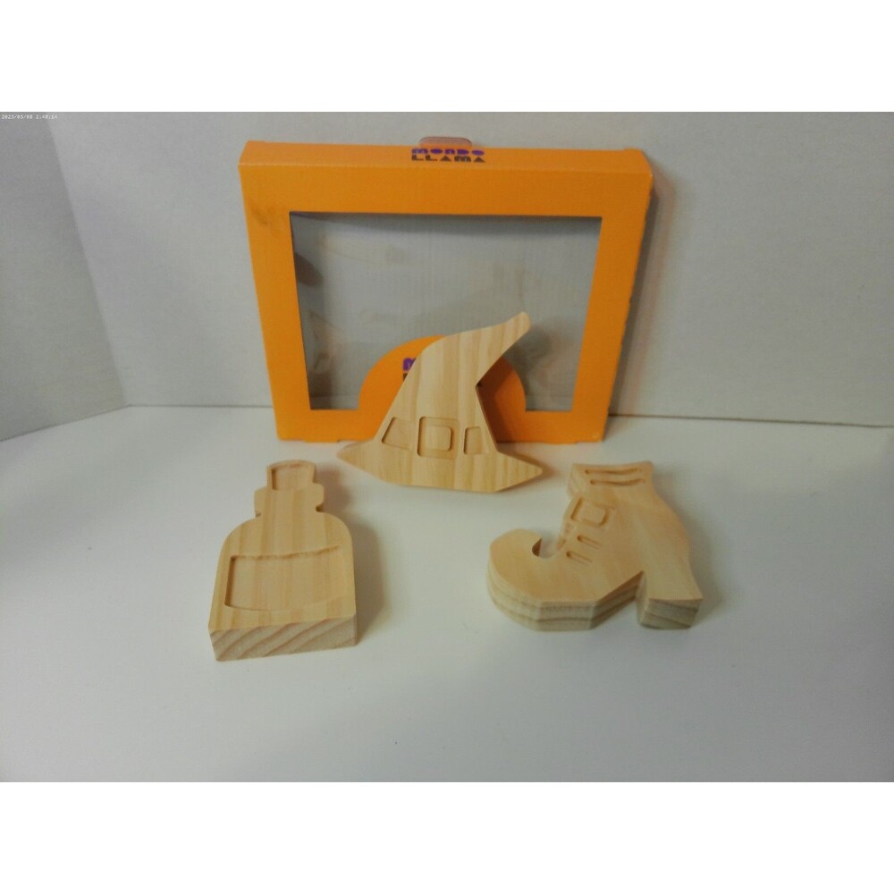 3 Piece Wood Witch Shapes